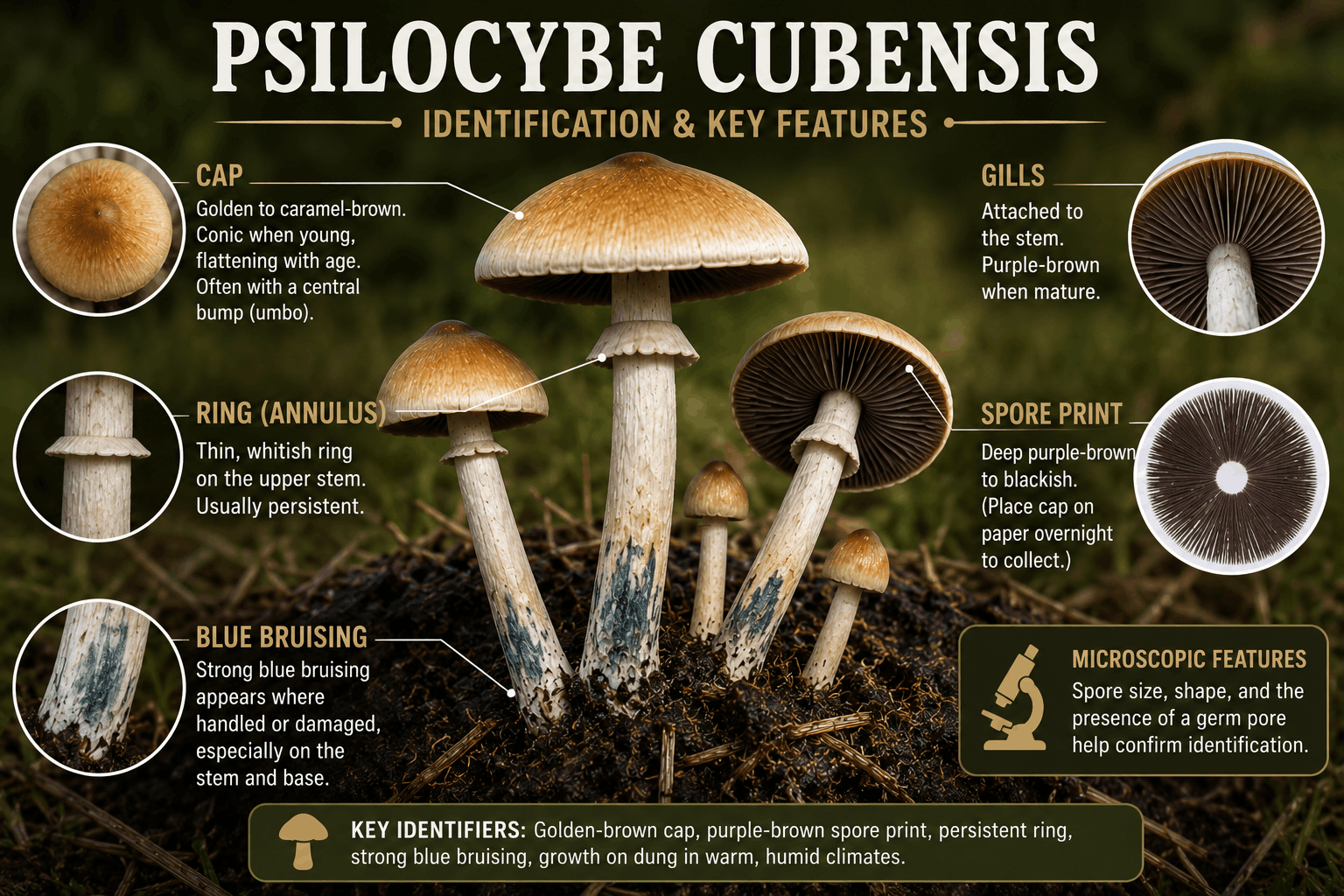 psilocybe cubensis identification features psilocybe cubensis anatomy.