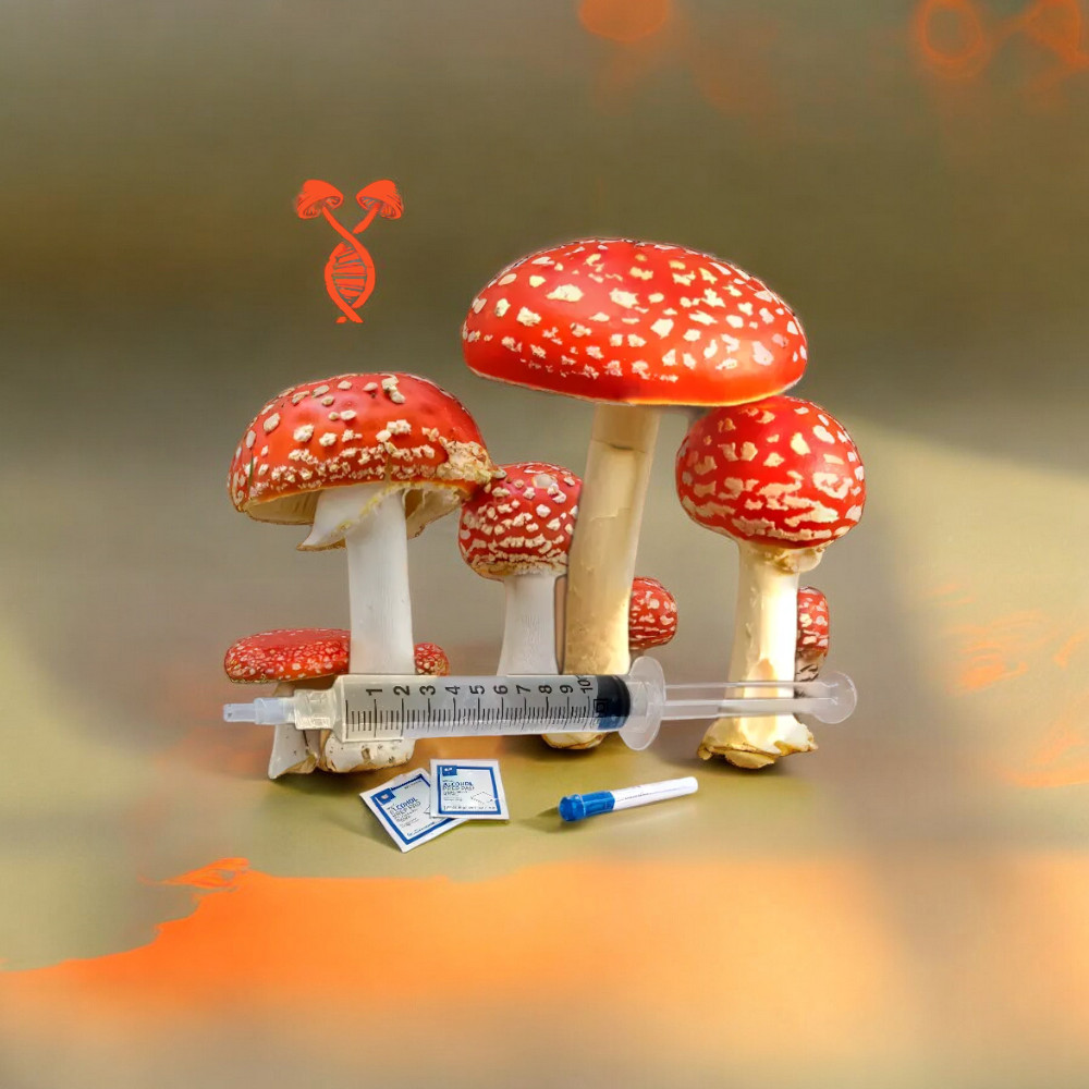 Amanita Muscaria 10cc Liquid Culture Syringe Amanita Muscaria, Fly Agaric, Fly Amanita, Liquid Culture, Grow Mushrooms, Psychoactive, Muscimol, GABA A receptors, Sedative-hypnotic, Hallucinogenic, Temperate, Boreal, Northern Hemisphere, Cosmopolitan species, Deciduous, Coniferous trees, Mario Franchise, Super Mushroom, The Smurfs Franchise, Subspecies, White spots, DNA fungi research, entheogen,